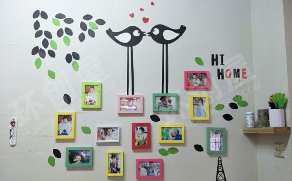 幼儿园墙面布置自制照片墙图片