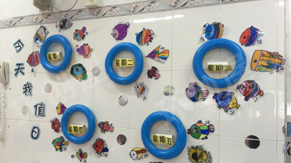 幼儿园墙面布置亲亲大海洋环创图片
