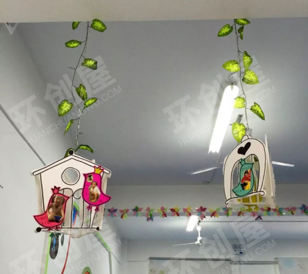 幼儿园卡纸手工春天挂饰图片