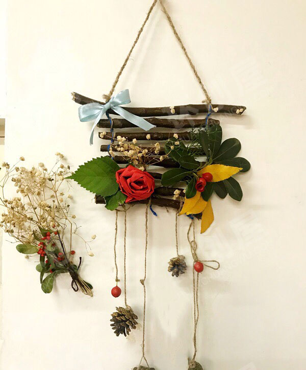 幼儿园自制麻绳系风铃款吊饰图片