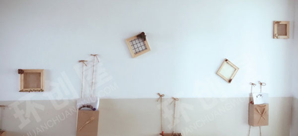 幼儿园麻绳森系田园风树枝吊饰图片