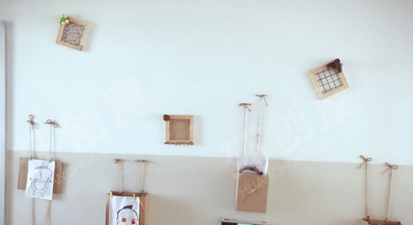 幼儿园麻绳森系田园风树枝吊饰图片