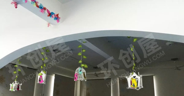 幼儿园卡纸手工春天挂饰图片