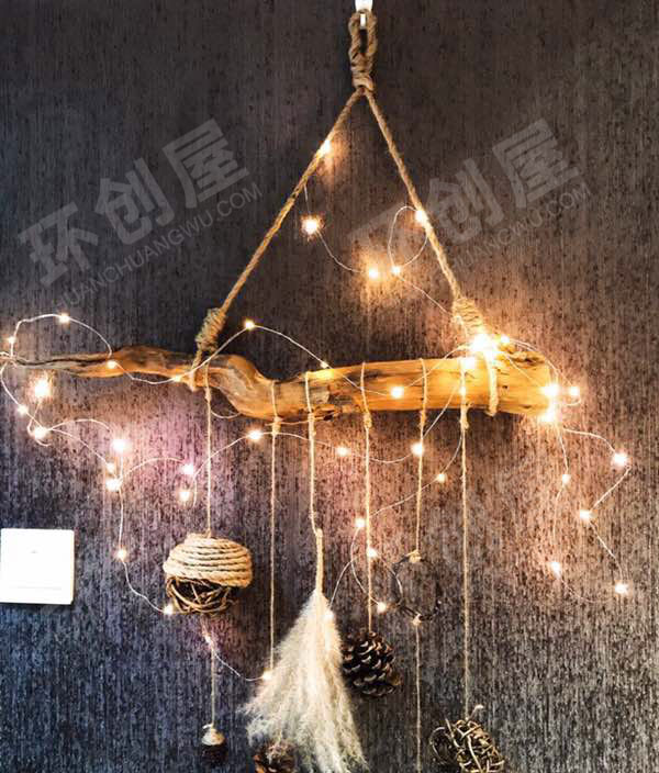 幼儿园自制麻绳系风铃款吊饰图片