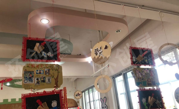 幼儿园自制新年红色喜庆作品吊挂饰图片