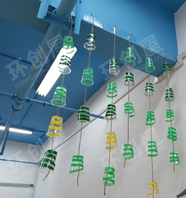 幼儿园废物利用绳线吊挂饰图片