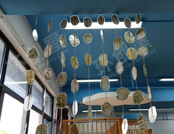 幼儿园废物利用绳线吊挂饰图片