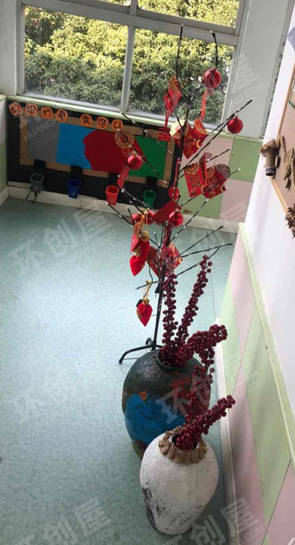 幼儿园自制新年红色喜庆作品吊挂饰图片