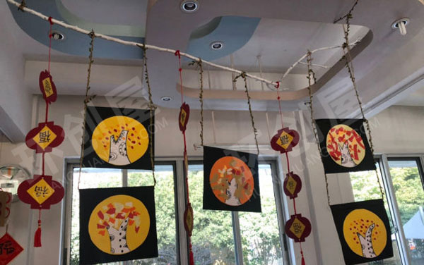 幼儿园自制新年红色喜庆作品吊挂饰图片