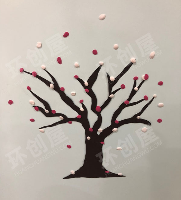 幼儿园春姑娘十里桃林好看教室门环创图片