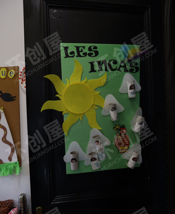 幼儿园古文明环创门饰图片