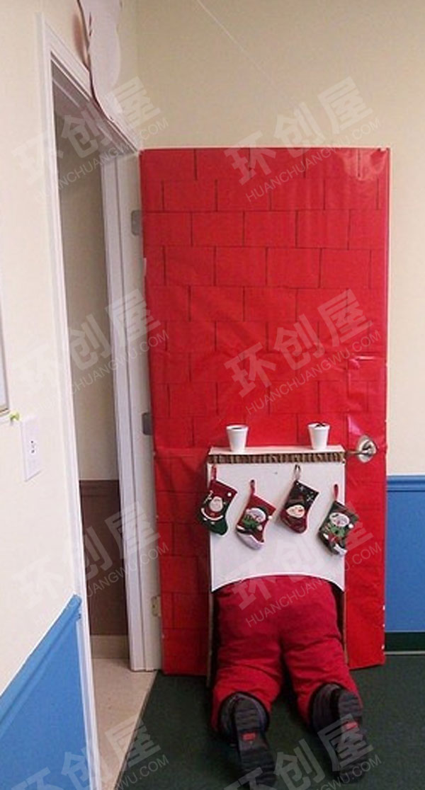 幼儿园圣诞节主题门装饰图片