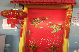 幼儿园新年中国古风装饰门环创图片7张