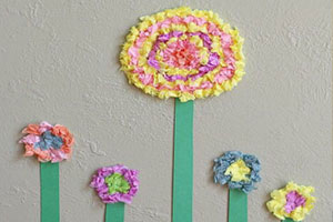 幼儿园环创走廊墙面手工春天的花图片