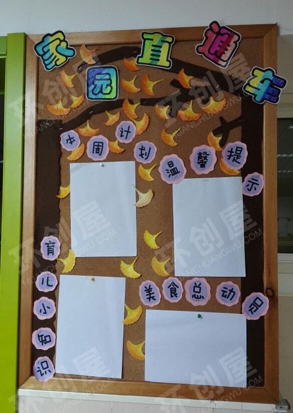 幼儿园卡通可爱家园共育环创图片