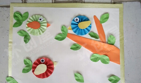 幼儿园卡通动物超级有趣折纸作品展示图片