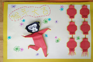 幼儿园卡通动物超级有趣折纸作品展示图片7张