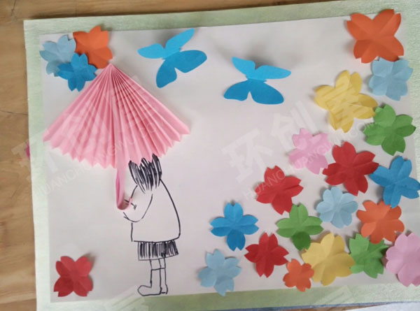 幼儿园卡通动物超级有趣折纸作品展示图片