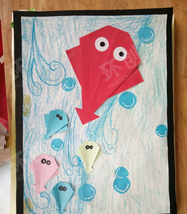 幼儿园卡通动物超级有趣折纸作品展示图片