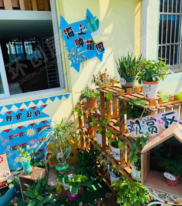 幼儿园植物角和饲养区户外环创图片