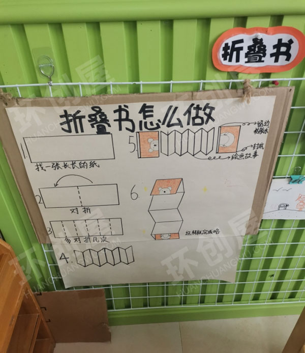 幼儿园阅读区环创折叠书图片