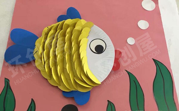 幼儿园美工区手工创意卡纸粘贴立体画图片