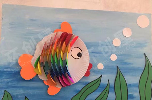 幼儿园美工区手工创意卡纸粘贴立体画图片