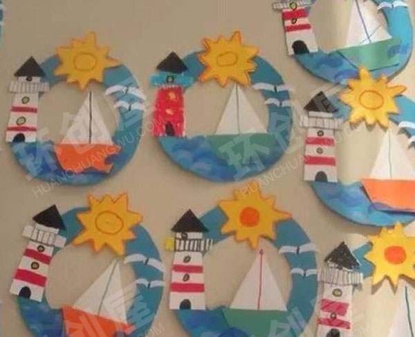 幼儿园美工区夏天主题作品制作图片