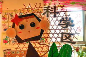 幼儿园小猴子科学区区域牌吊饰图片