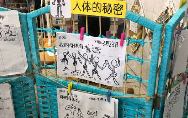 幼儿园科探区人体的秘密环创图片