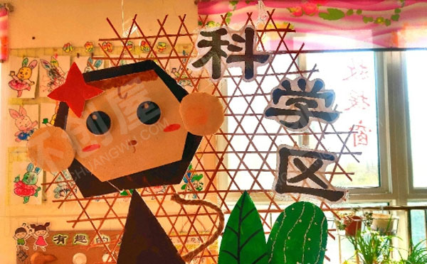 幼儿园小猴子科学区区域牌吊饰图片