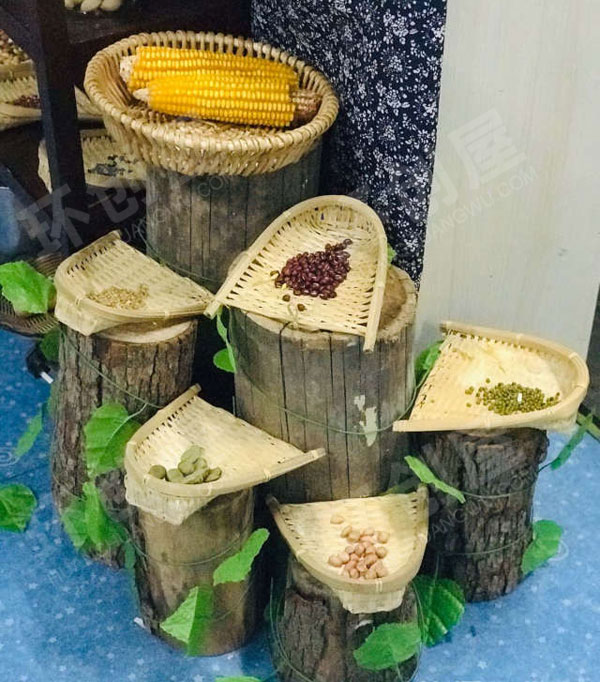 幼儿园角色游戏小小杂粮铺环创图片