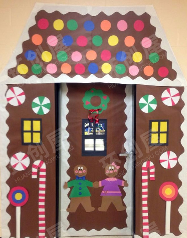 幼儿园角色游戏糖果店废物利用纸箱环创图片