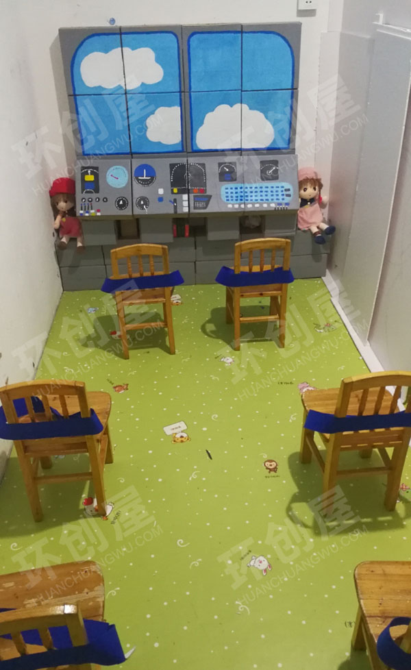 幼儿园角色游戏小小飞机场环创图片