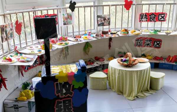 幼儿园角色游戏啥都有小超市环创图片