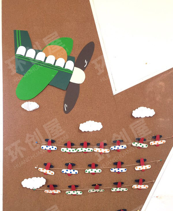 幼儿园飞机主题墙面布置环创图片