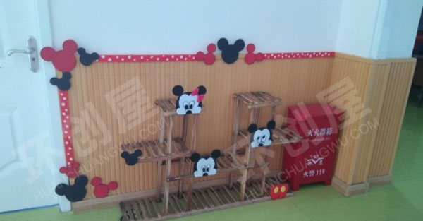 幼儿园可爱米奇主题墙面布置环创图片