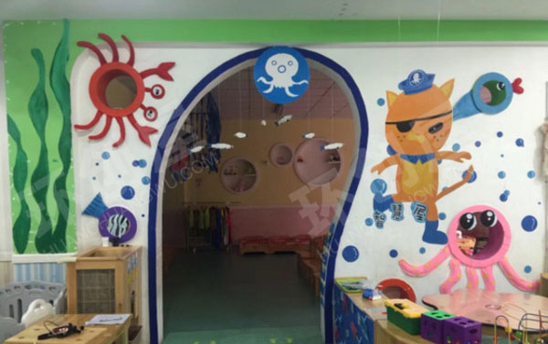 幼儿园海底小纵队墙面布置环创图片