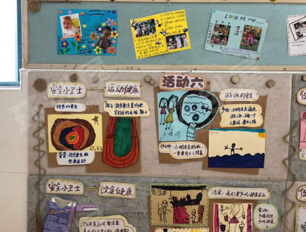 幼儿园我的健康我做主墙面布置环创图片