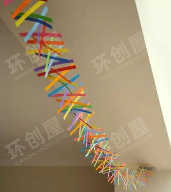 幼儿园手工自制吸管吊饰吊饰图片