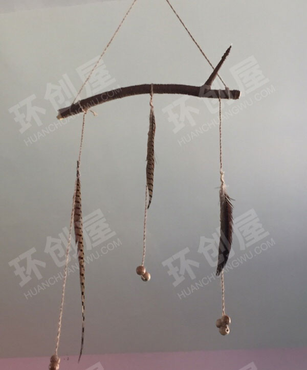 幼儿园森系吊饰田园风树枝木片图片