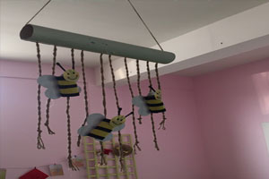 幼儿园森系吊饰田园风树枝木片图片6张