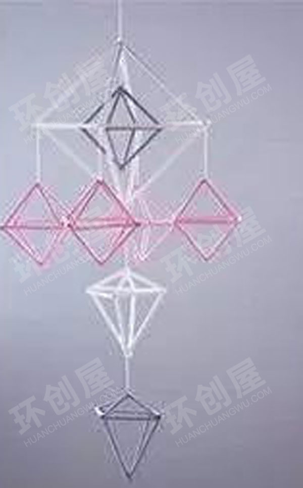 幼儿园手工自制吸管吊饰吊饰图片