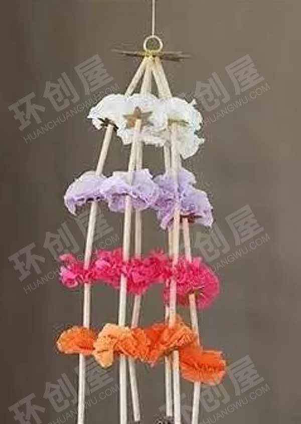 幼儿园手工自制吸管吊饰吊饰图片