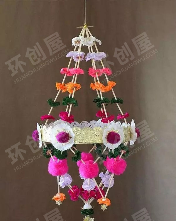 幼儿园手工自制吸管吊饰吊饰图片