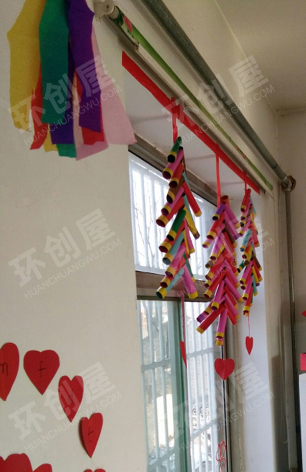 幼儿园元旦手工自制鞭炮挂饰图片