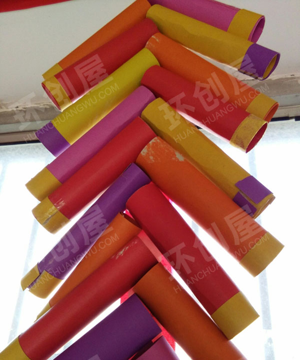 幼儿园元旦手工自制鞭炮挂饰图片