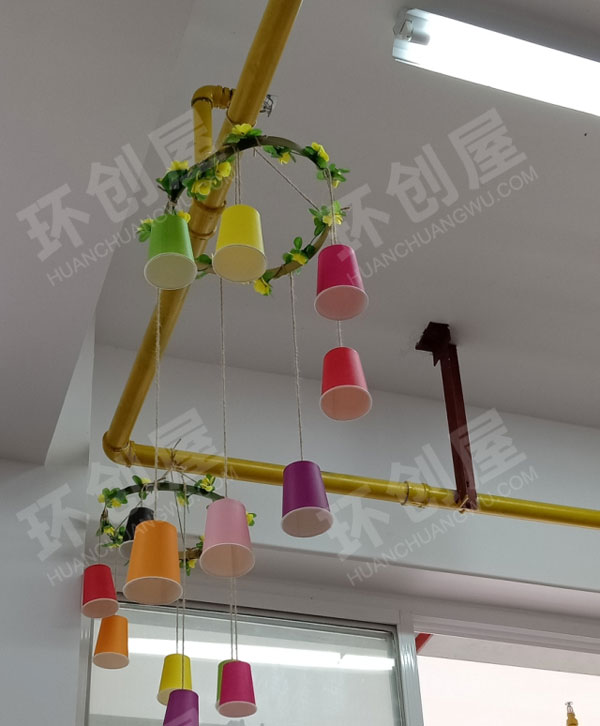 幼儿园自然素材废物利用吊挂饰图片