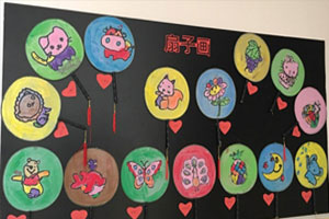 幼儿园美术扇子画挂饰图片