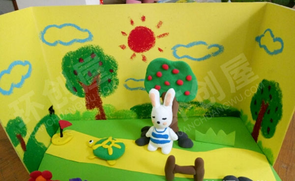 幼儿园超轻粘土作品窗台环创图片